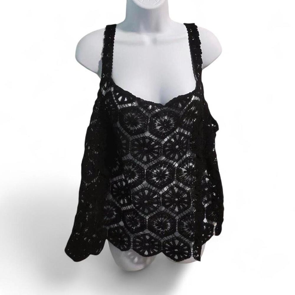 Torrid Black Crochet Tank Top Size 2X